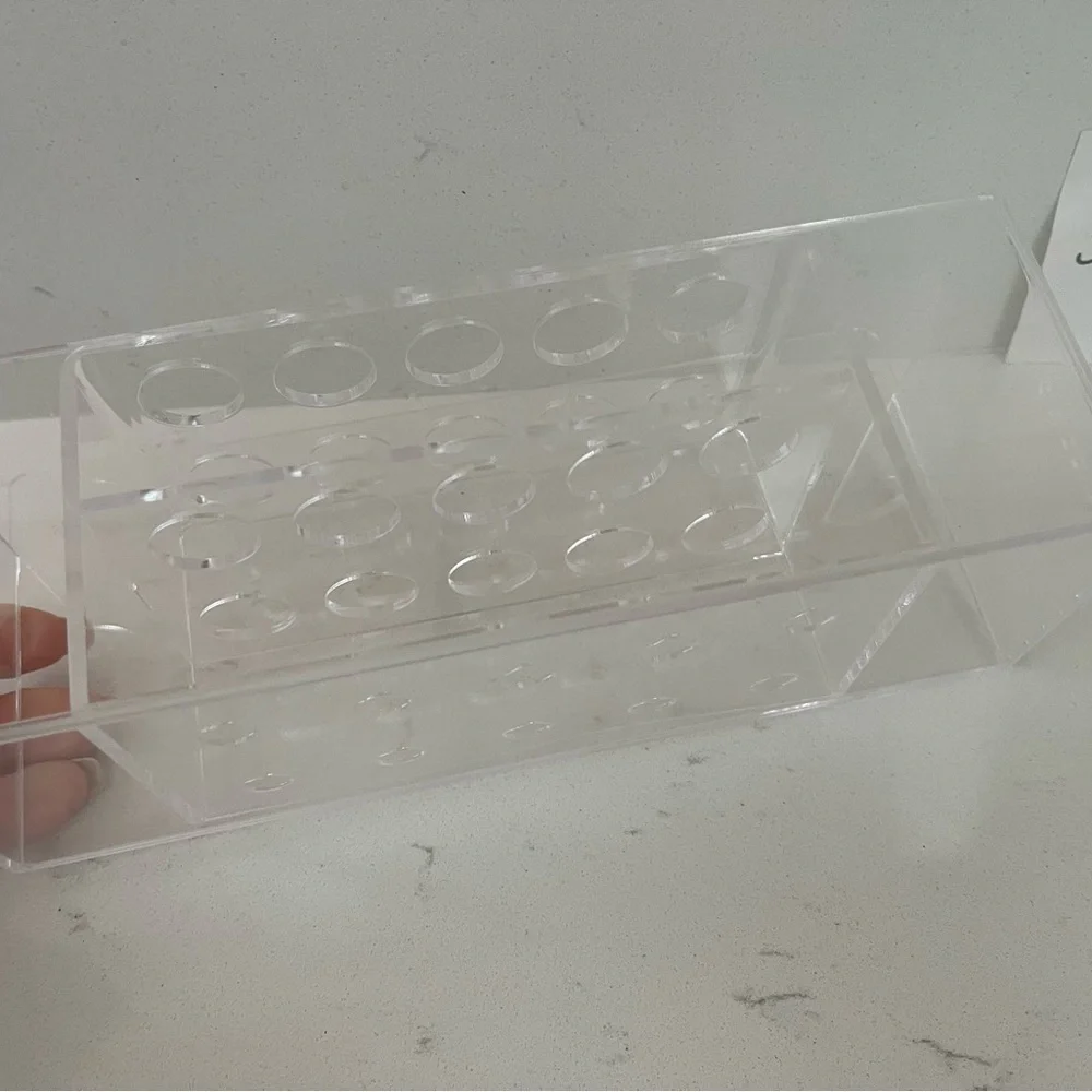New Clear Makeup Brush Holder, Acrylic Cosmetic Brushes Storage with slots new